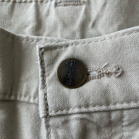 Carhartt Utility Work Pants Loose Relaxed Fit Canvas Khaki Tan 32X32 - Picture 5 of 12